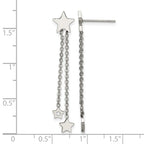 Stainless Steel Polished Star Drop Dangle Earrings for Women