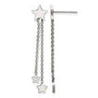 Stainless Steel Polished Star Drop Dangle Earrings for Women