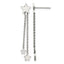 Stainless Steel Polished Star Drop Dangle Earrings for Women
