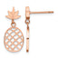 Stainless Steel Rose Gold-Tone Polished Drop Dangle Earrings for Women