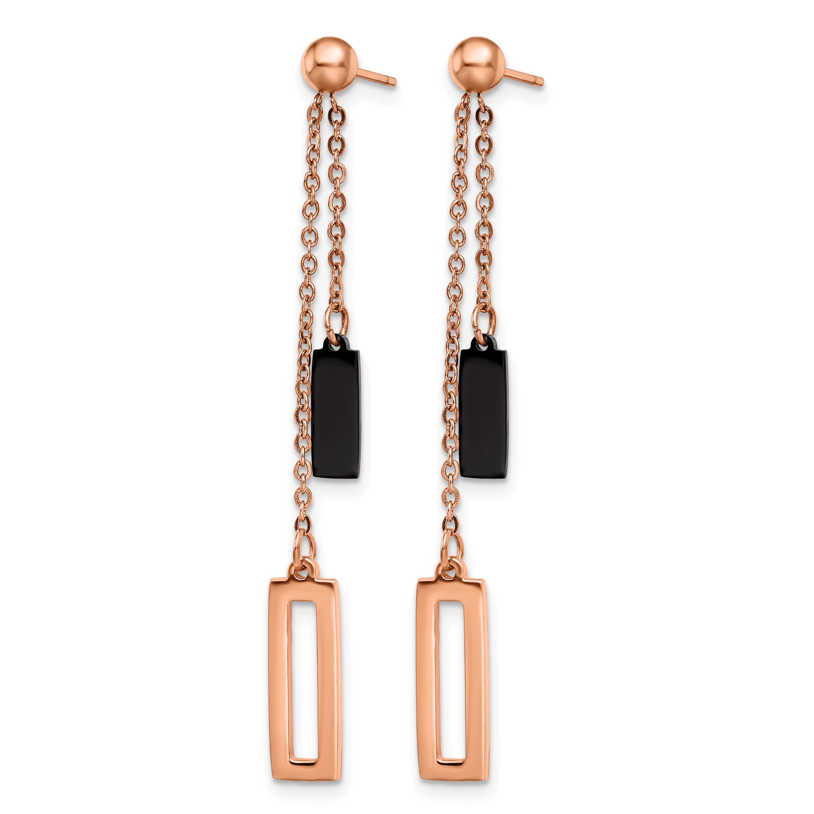 Stainless Steel Multi-Color Polished Drop Dangle Earrings for Women Secondary image