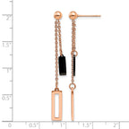 Stainless Steel Multi-Color Polished Drop Dangle Earrings for Women