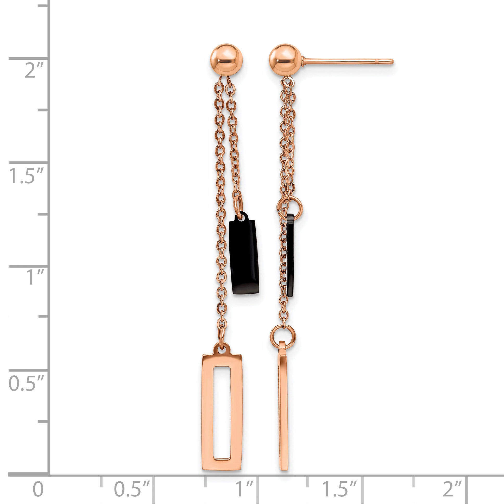 Stainless Steel Multi-Color Polished Drop Dangle Earrings for Women