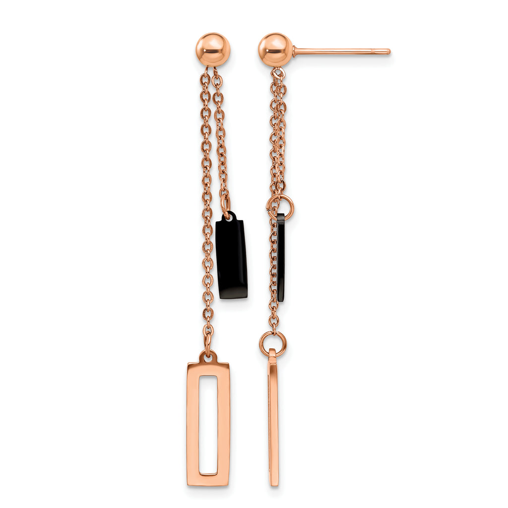 Stainless Steel Multi-Color Polished Drop Dangle Earrings for Women