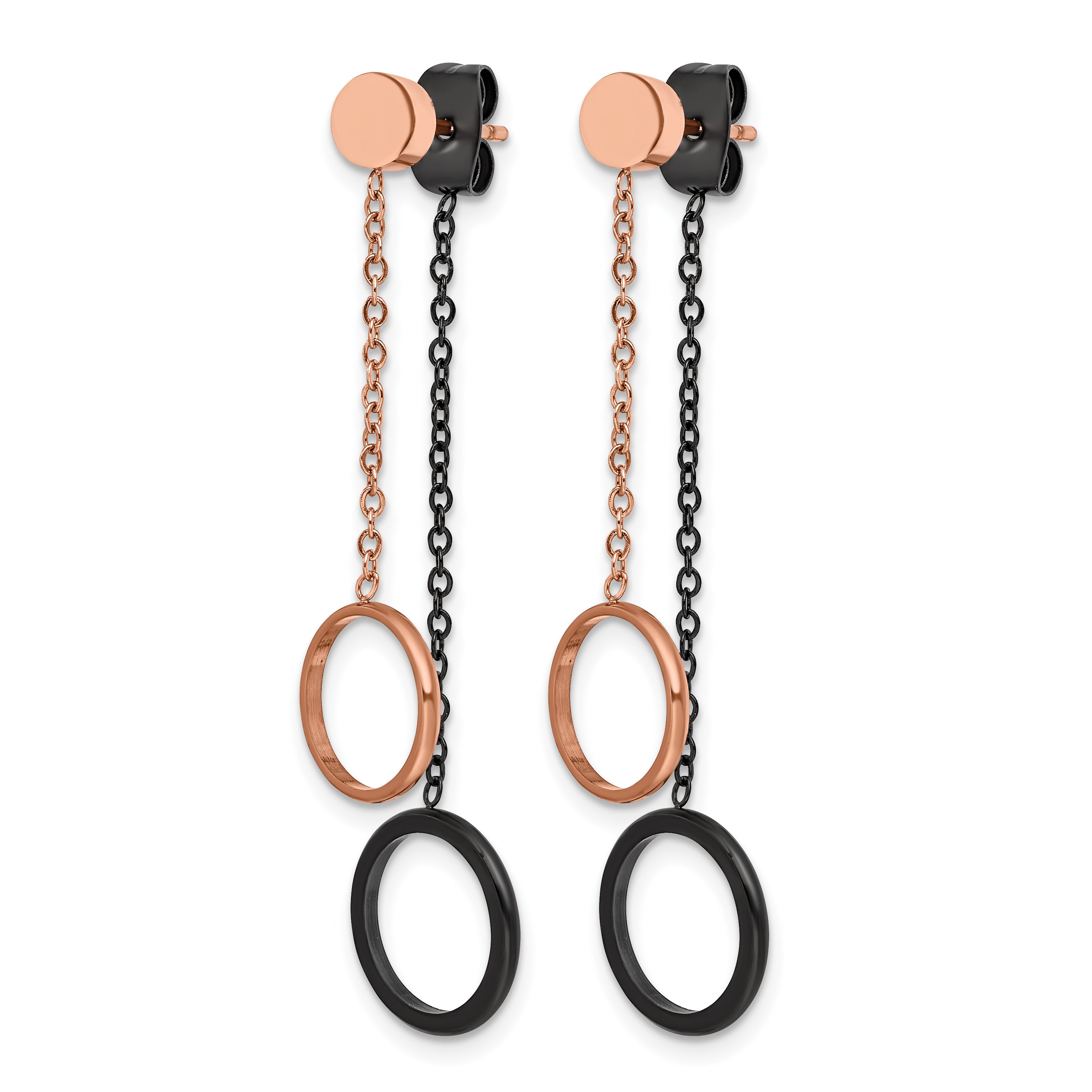 Stainless Steel Multi-Color Polished Drop Dangle Earrings for Women Secondary image