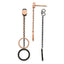 Chisel Stainless Steel Polished Black and Rose IP-plated Front and Back Post Dangle Earrings