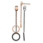 Stainless Steel Multi-Color Polished Drop Dangle Earrings for Women