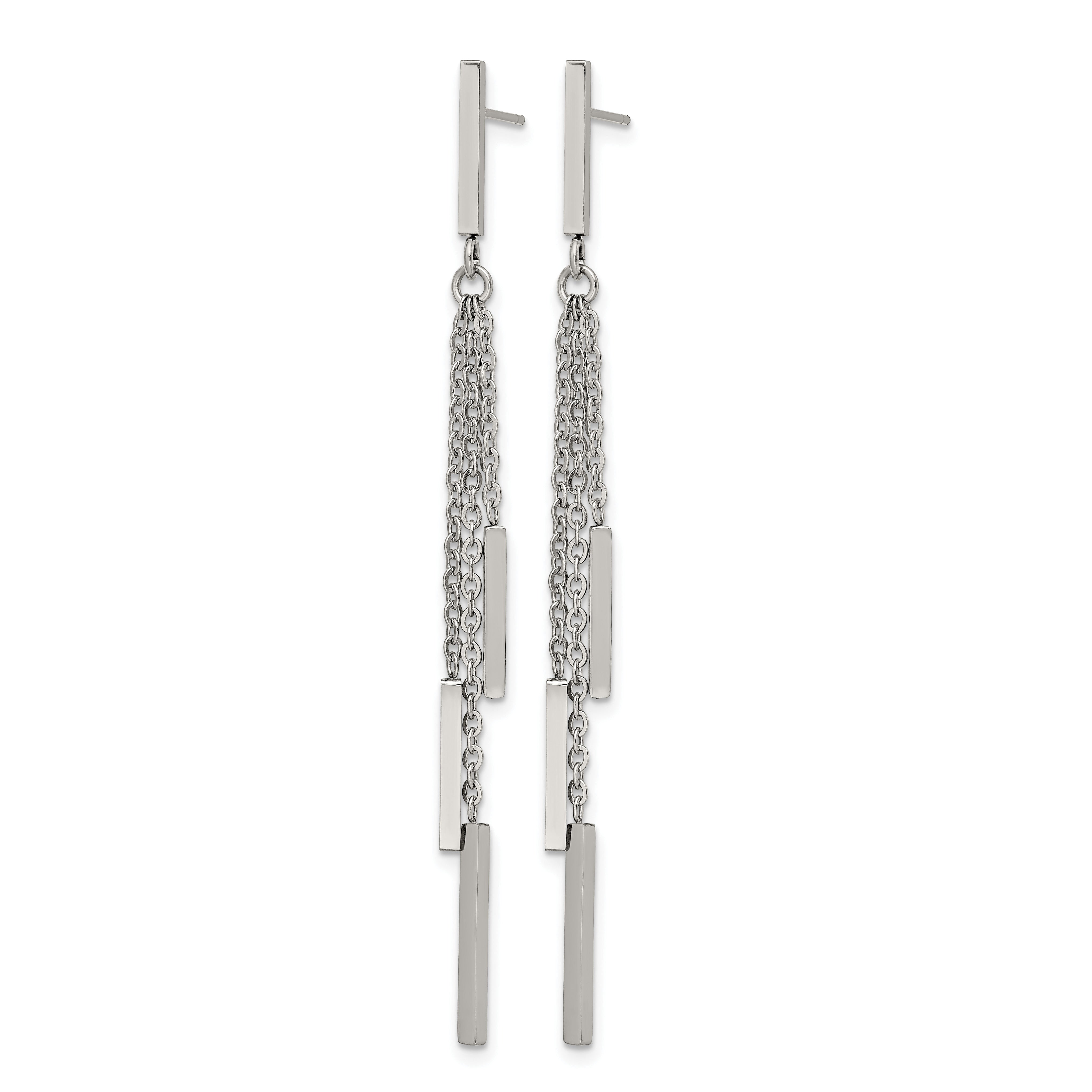 Stainless Steel Polished Drop Dangle Earrings for Women Secondary image