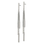 Chisel Stainless Steel Polished Bar Post Dangle Earrings