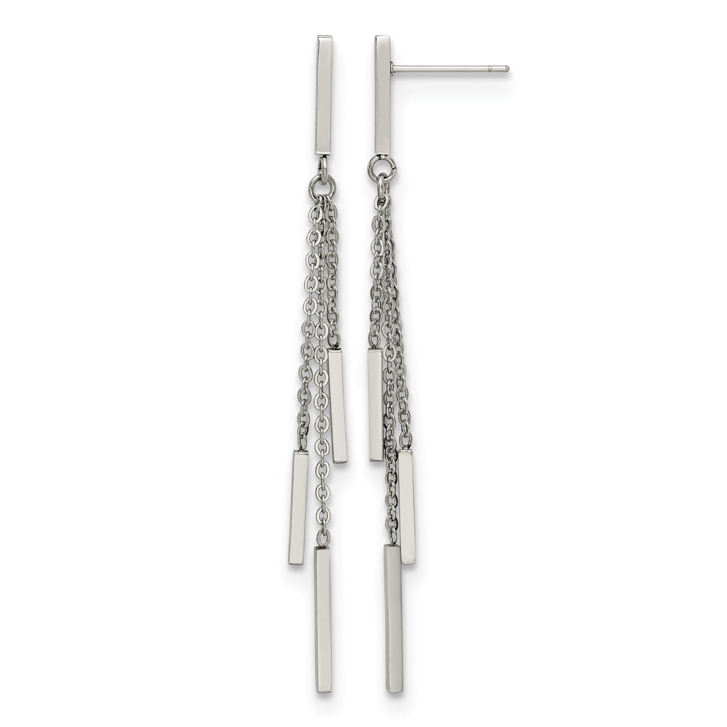 Stainless Steel Polished Drop Dangle Earrings for Women