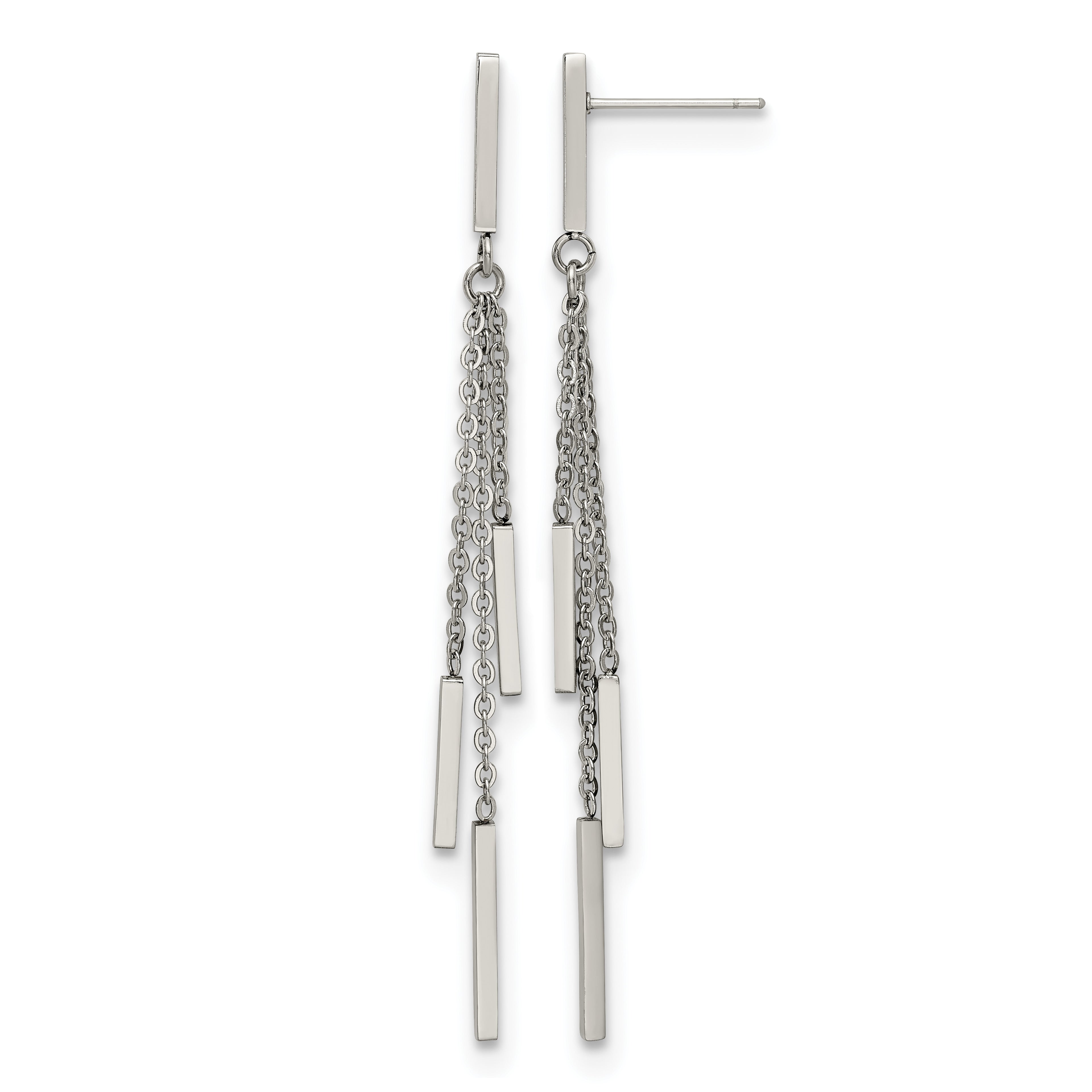 Stainless Steel Polished Drop Dangle Earrings for Women