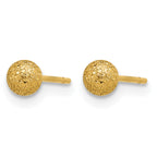 Stainless Steel Gold-Tone Polished Ball Earrings for Women