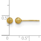 Stainless Steel Gold-Tone Polished Ball Earrings for Women