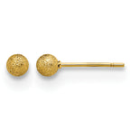Stainless Steel Gold-Tone Polished Ball Earrings for Women