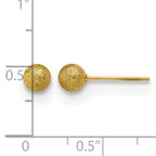 Stainless Steel Gold-Tone Polished Ball Earrings for Women
