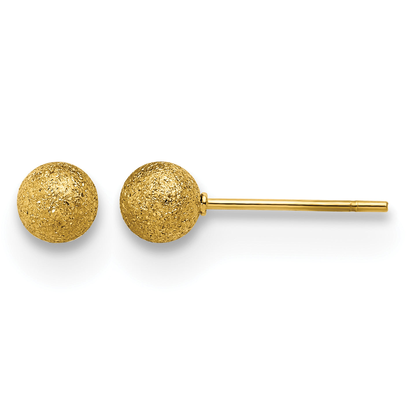 Stainless Steel Gold-Tone Polished Ball Earrings for Women Main image