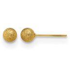 Stainless Steel Gold-Tone Polished Ball Earrings for Women