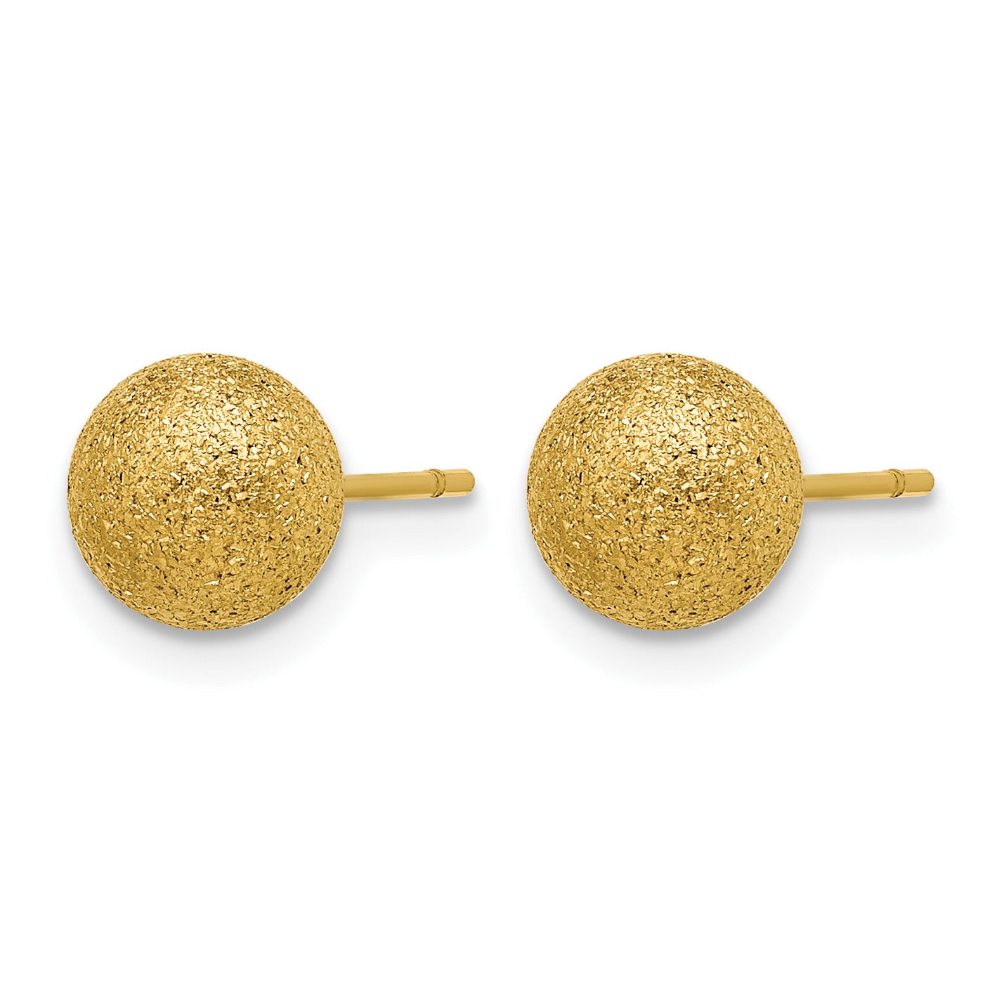 Stainless Steel Gold-Tone Polished Ball Earrings for Women