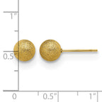 Stainless Steel Gold-Tone Polished Ball Earrings for Women