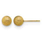 Stainless Steel Gold-Tone Polished Ball Earrings for Women