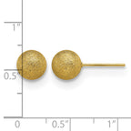 Stainless Steel Gold-Tone Polished Ball Earrings for Women