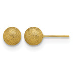 Stainless Steel Gold-Tone Polished Ball Earrings for Women