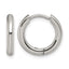 Stainless Steel Polished Hinged Huggie Hoop Earrings