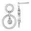 Stainless Steel Polished Cubic Zirconia Drop Dangle Earrings for Women