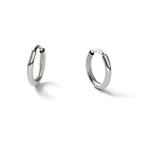 Stainless Steel Polished Hinged Huggie Hoop Earrings