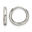 Stainless Steel Polished Hinged Huggie Hoop Earrings