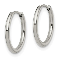 Chisel Stainless Steel Polished 1.6mm Hinged Hoop Earrings