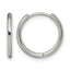 Stainless Steel Polished Hinged Huggie Hoop Earrings