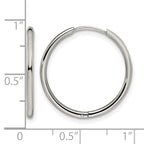 Stainless Steel Polished Hinged Huggie Hoop Earrings