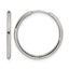 Stainless Steel Polished Hinged Huggie Hoop Earrings