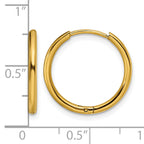 Stainless Steel Gold-Tone Polished Hinged Huggie Hoop Earrings