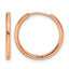 Stainless Steel Rose Gold-Tone Polished Hinged Huggie Hoop Earrings for Women