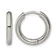 Stainless Steel Polished Hinged Huggie Hoop Earrings for Women