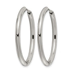 Stainless Steel Polished Hinged Huggie Hoop Earrings for Women