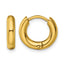 Stainless Steel Gold-Tone Polished Hinged Huggie Hoop Earrings for Women