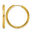 Stainless Steel Gold-Tone Polished Hinged Huggie Hoop Earrings for Women