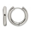 Stainless Steel Polished Hinged Huggie Hoop Earrings for Women