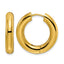 Stainless Steel Gold-Tone Polished Hinged Huggie Hoop Earrings