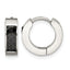 Stainless Steel Polished Hinged Huggie Hoop Earrings