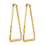 Stainless Steel Gold-Tone Polished Hoop Earrings for Women