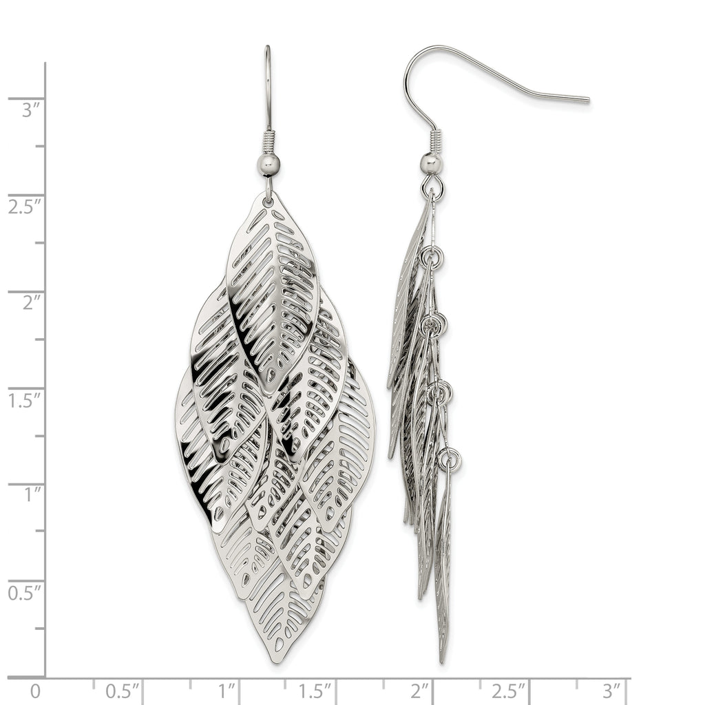 Stainless Steel Polished Drop Dangle Earrings for Women