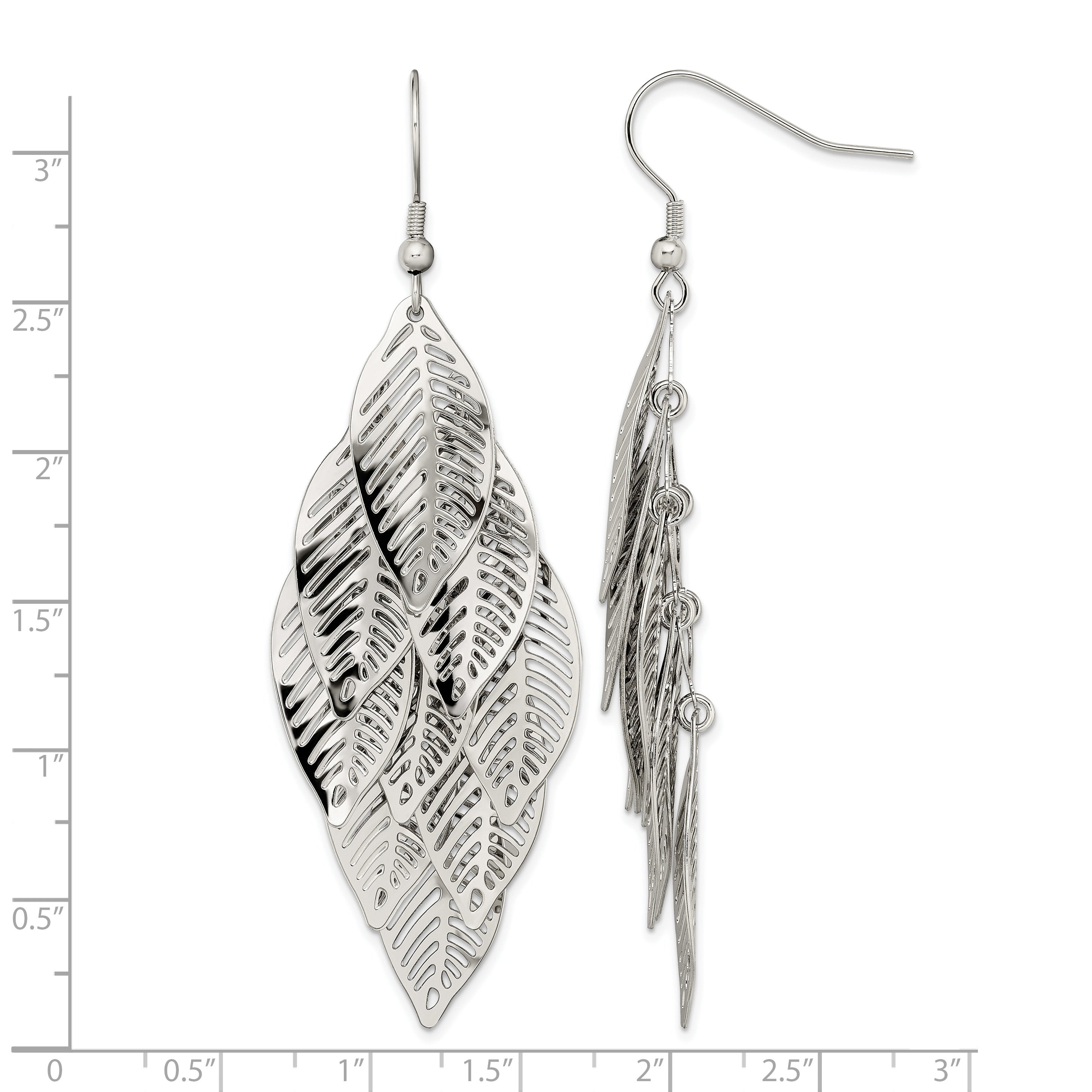 Stainless Steel Polished Drop Dangle Earrings for Women