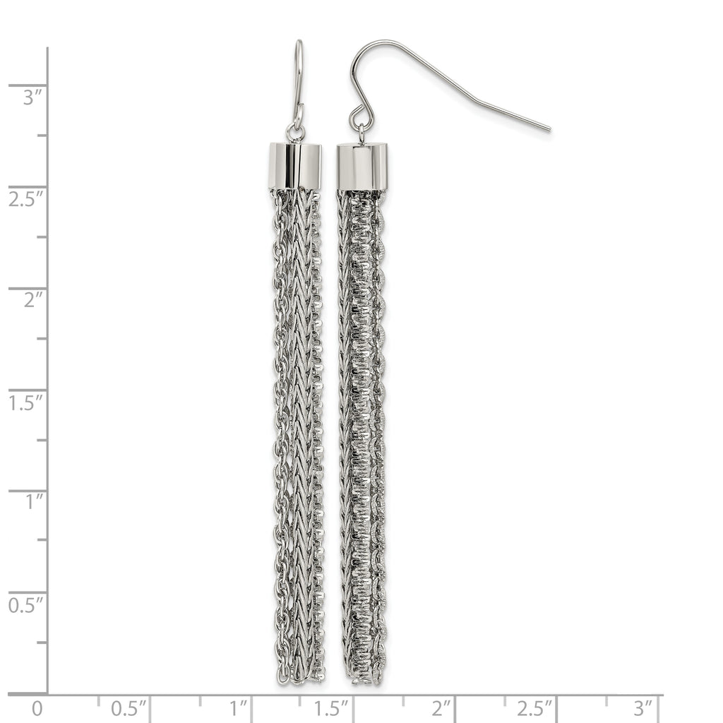 Stainless Steel Polished Drop Dangle Earrings for Women