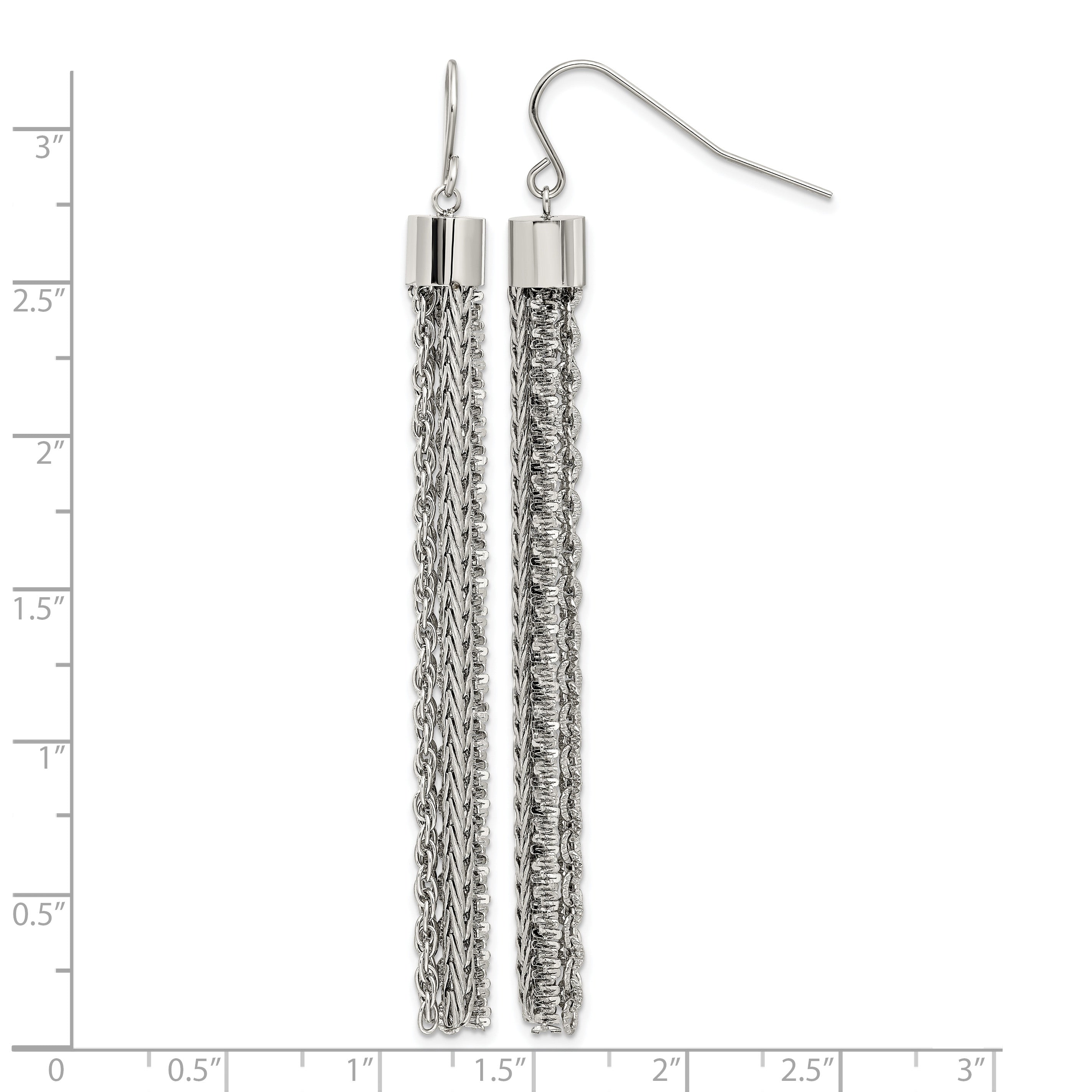 Stainless Steel Polished Drop Dangle Earrings for Women