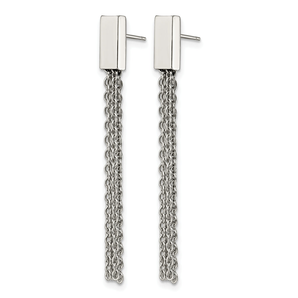 Stainless Steel Polished Drop Dangle Earrings for Women
