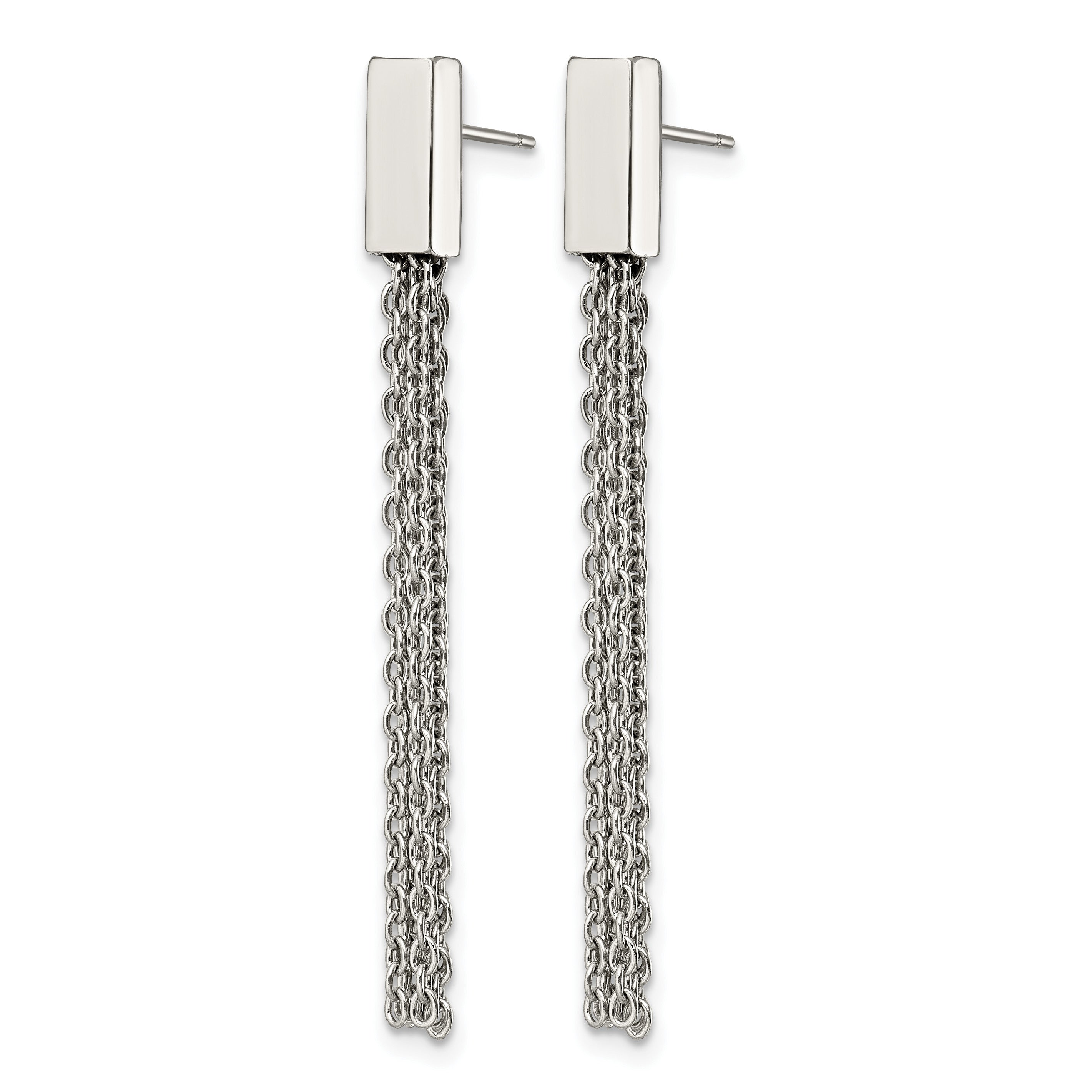 Stainless Steel Polished Drop Dangle Earrings for Women